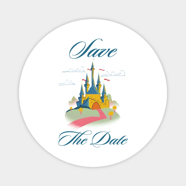 Save the Date Fairytail Castle Magnet by nickemporium1